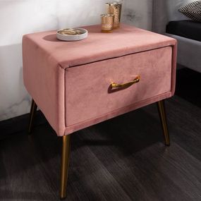 LuxD Štýlový nočný stolík Lena staroružový zamat