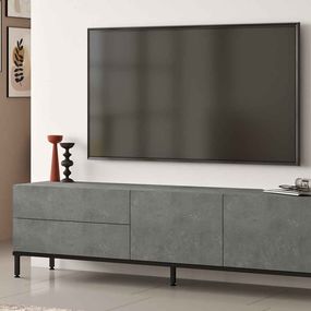 Dizajnový TV stolík Ulysse 170,3 cm strieborný