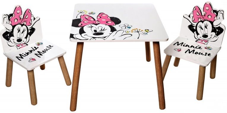 BHome Detský stôl so stoličkami MINNIE MOUSE