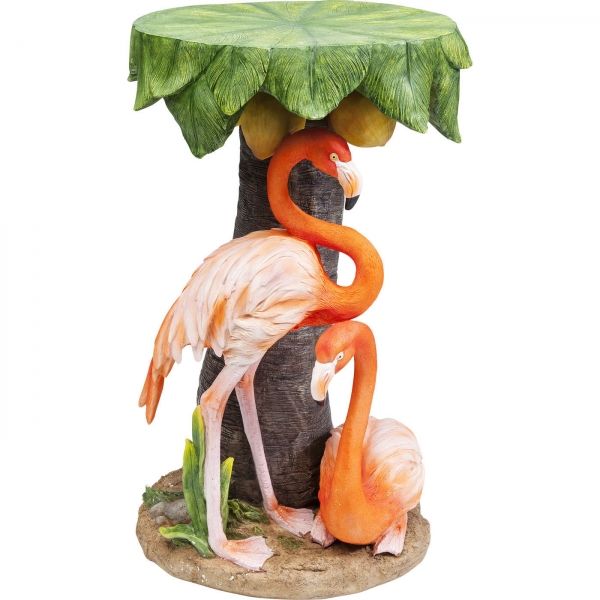 KARE Design Odkládací stolek Animal Flamingo - kulatý, Ø36 cm