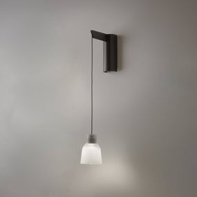 Bover Drip A/01 nástenné LED svietidlo matná-biela, Chodba, železo, borokremičité sklo, 3W, L: 5 cm, K: 37.5cm