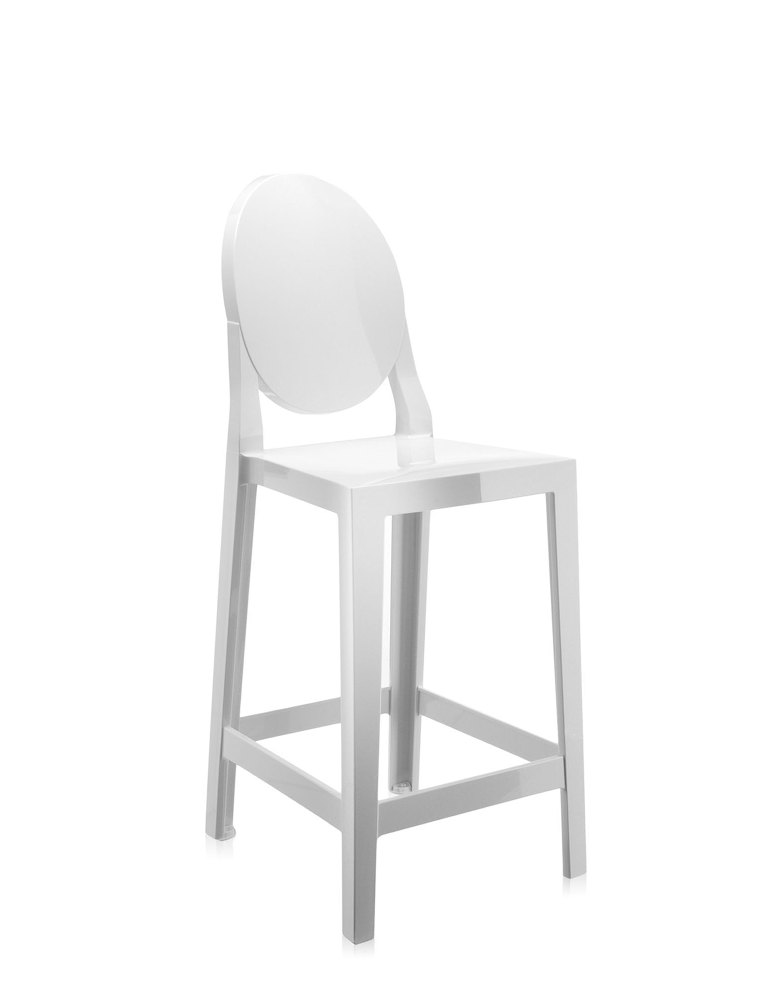 Kartell - Barová stolička One More nízka, biela