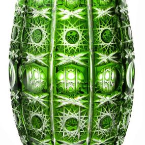 Krištáľová váza Petra, farba zelená, výška 310 mm