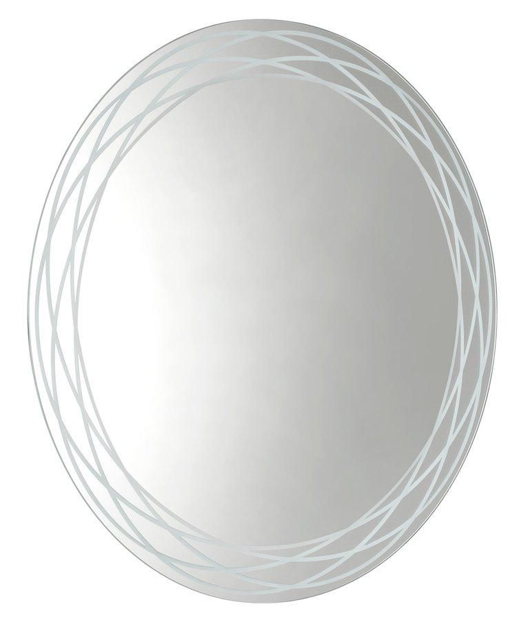 SAPHO - RINGO okrúhle LED podsvietené zrkadlo so vzorom, ø 80cm, fólia anti-fog, 2700°K RI080