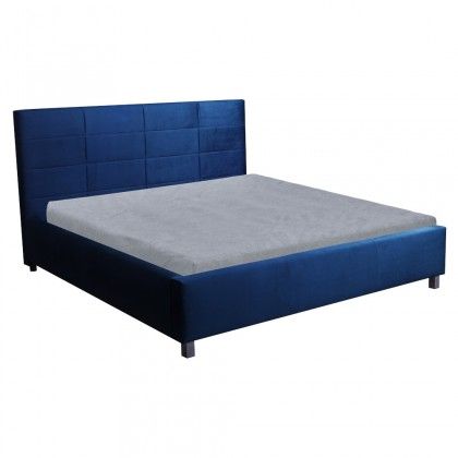 Čalúnená posteľ Lyra 180x200, modrá, bez matraca