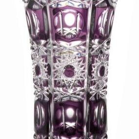 Krištáľová váza Petra, farba fialová, výška 150 mm