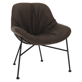 Kondela Jedálenská stolička, látka s efektom brúsenej kože hnedá, KALIFA 71066
