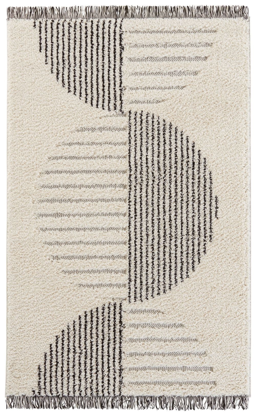 Mint Rugs - Hanse Home koberce Kusový koberec New Handira 105196 Cream, Black - 160x230 cm