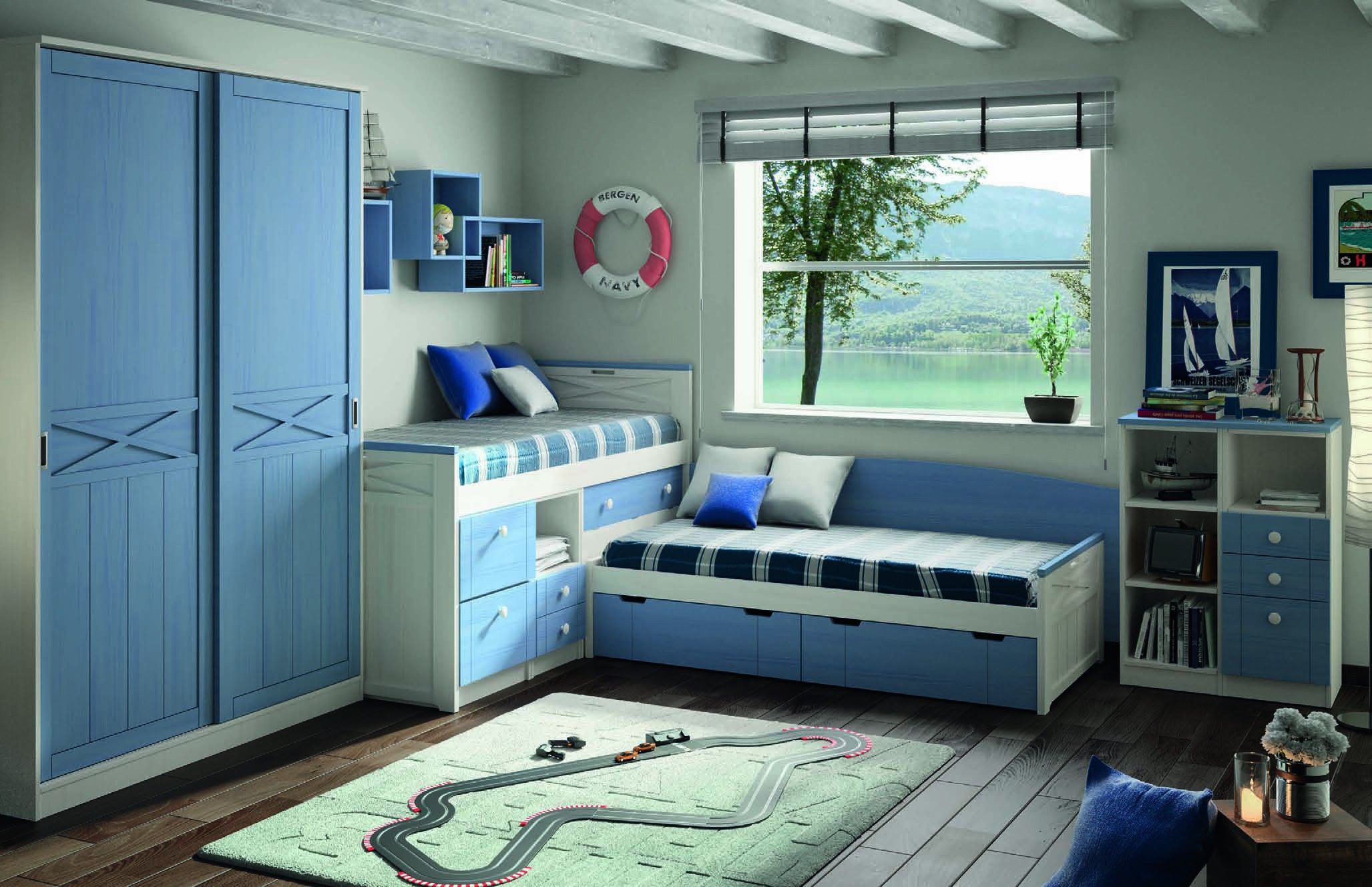 Estila Luxusná detská izba Blanco decape / Azul Cielo