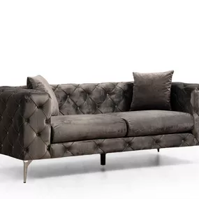 Dizajnová sedačka Rococo 197 cm antracitová