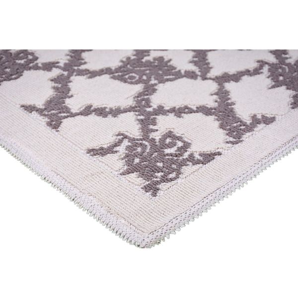 Sivo-béžový bavlnený koberec Vitaus Sarmasik, 60 × 90 cm