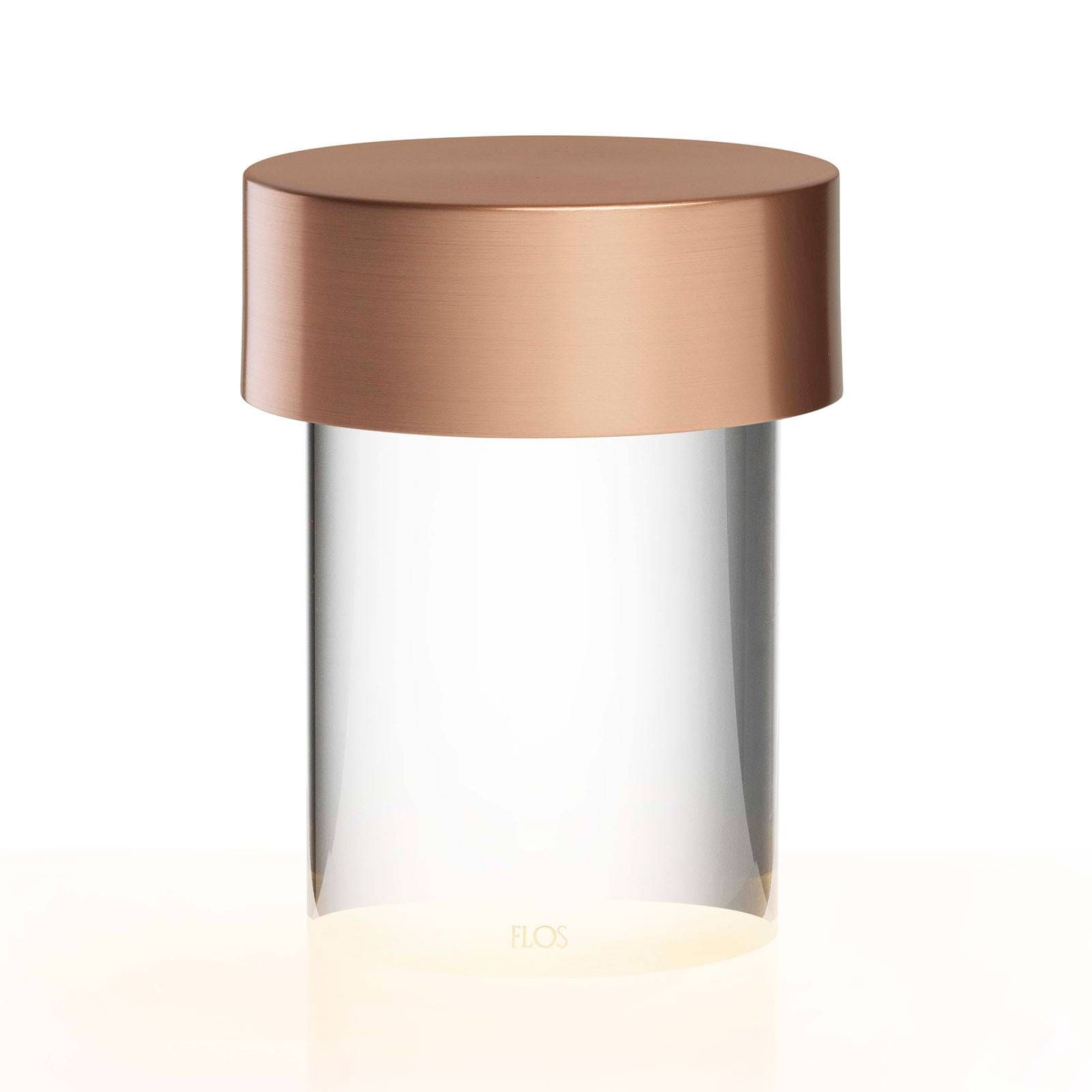 FLOS Last Order stolná LED číra IP20 meď, Obývacia izba / jedáleň, kov, plast, 2.5W, K: 14cm