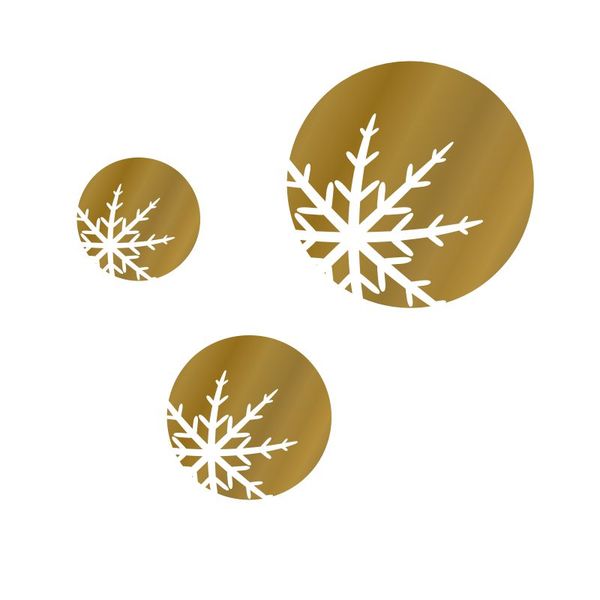Pieris design Gule so snehovou vločkou - nálepky na okno azúrová
