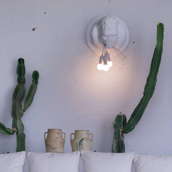 Karman Ugo Rilla – nástenné svietidlo, biele, Obývacia izba / jedáleň, keramika, E27, 10W