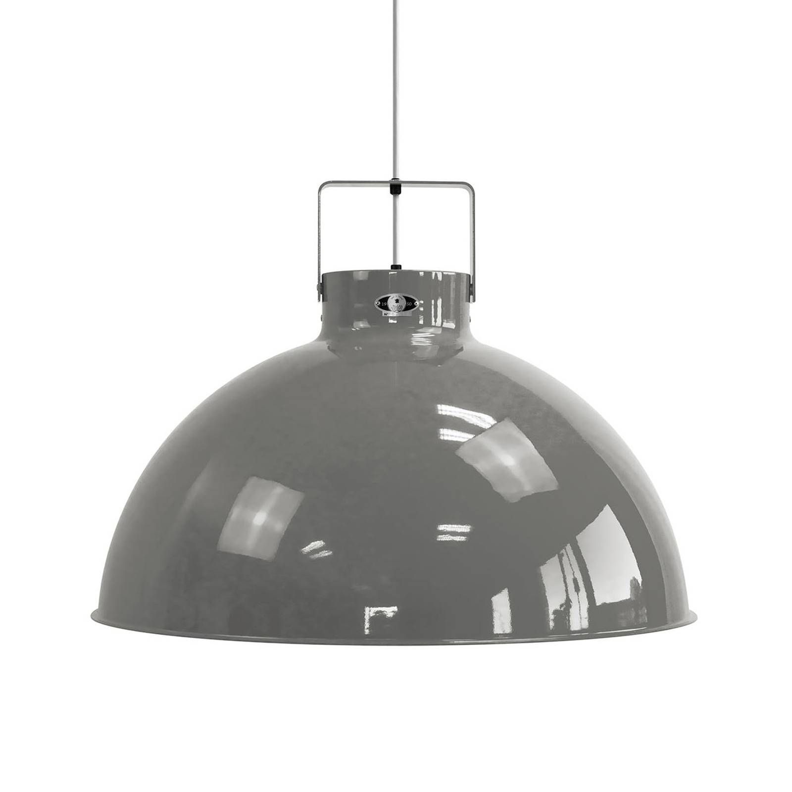 Jieldé Dante D675 závesná lampa, sivá, Ø 67, 5 cm, Obývacia izba / jedáleň, hliník, E27, 100W, K: 49cm