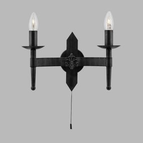 Searchlight Nástenné svetlo Cartwheel II, 2-plameňové, Obývacia izba / jedáleň, železo, E14, 60W, L: 34 cm, K: 21.5cm