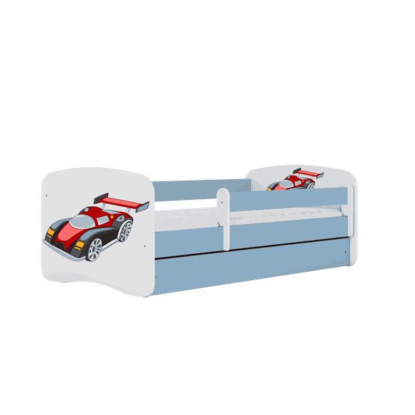 Letoss Detská posteľ BABY DREAMS 140/70- Pretekárske auto Biela Bez matraca S uložným priestorom