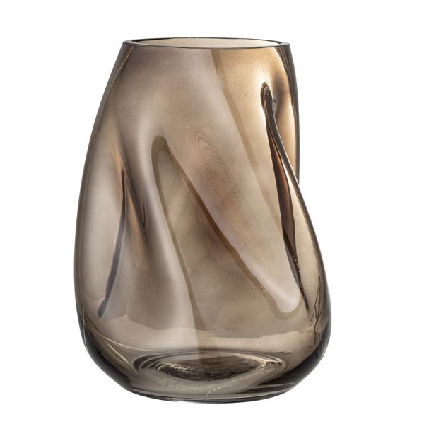 Bloomingville Sklenená váza Brown Glass 26 cm