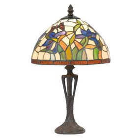 Artistar Stolová lampa Elanda v štýle Tiffany, 40 cm, Obývacia izba / jedáleň, kov, sklo, E14, 40W, K: 40cm
