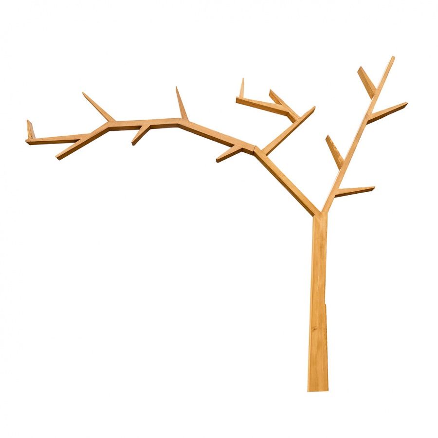 Polica v tvare stromu cos 17 lavá - k13 bielená borovica