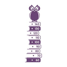 Pieris design Múdra sova - nástenný meter pre deti levanduľová