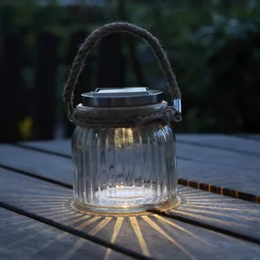 LED lampáš Star Trading Glass, výška 11,5 cm