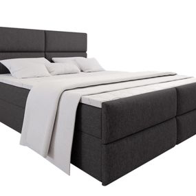 Expedo Čalúnená posteľ boxspring MILON + topper, 160x200, sawana 05