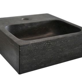 Blok 2401-29 kamenné umývadlo 30x30x10 cm, čierny Antracit