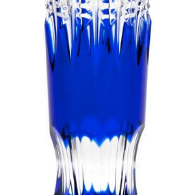Krištáľová váza Brilant, farba modrá, výška 175 mm