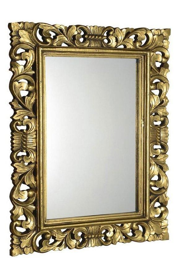 SAPHO - SCULE zrkadlo v ráme, 70x100cm, zlatá Antique IN163