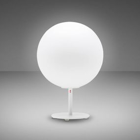 Fabbian Lumi Sfera stolná lampa stojaca Ø 20 cm, Obývacia izba / jedáleň, sklo, kov, G9, 48W, K: 28.5cm