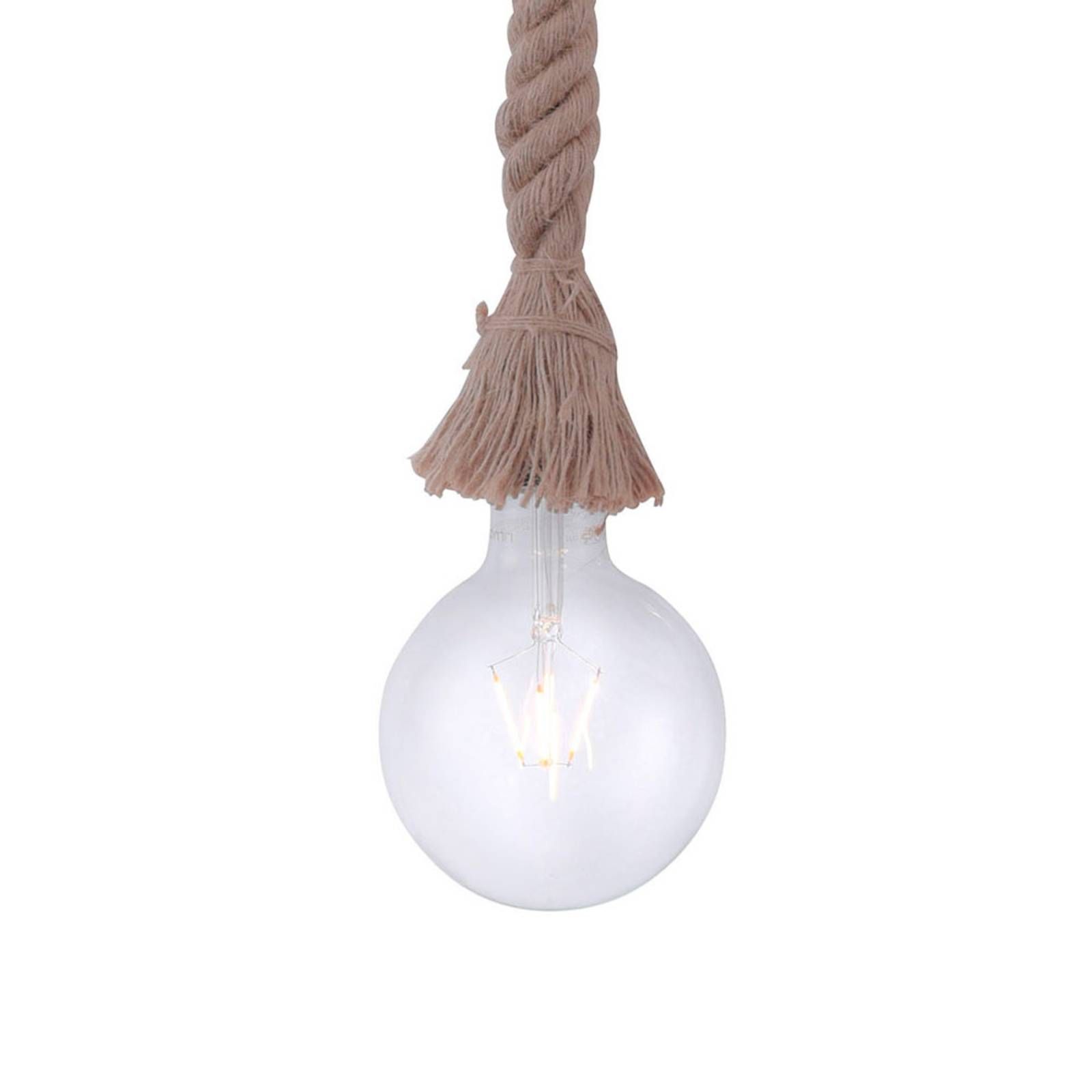Leuchten Direkt Závesná lampa Rope s lanom, 1-plameňová, Obývacia izba / jedáleň, Lano, E27, 60W