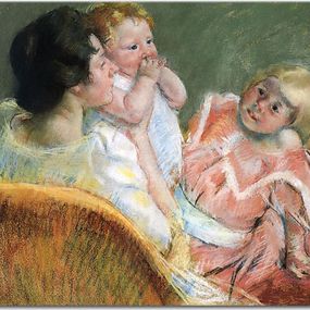 Mother and Children - Mary Cassatt Obraz  zs17624
