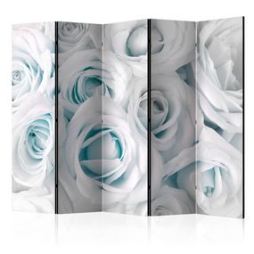 Paraván Satin Rose (Turquoise) Dekorhome 225x172 cm (5-dielny)