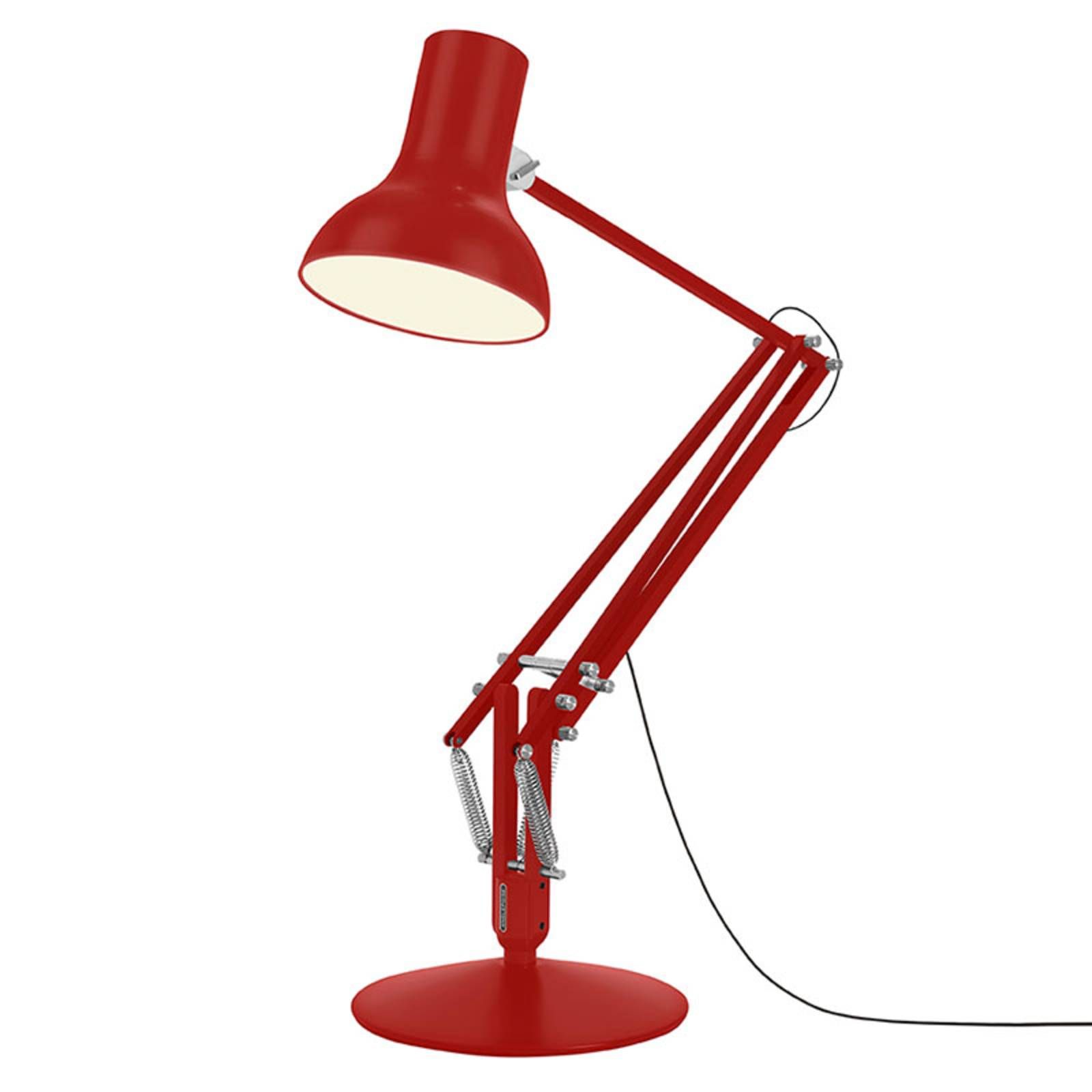 Anglepoise Type 75 Giant stojaca lampa červená, oceľ, hliník, E27, 13W, K: 270cm