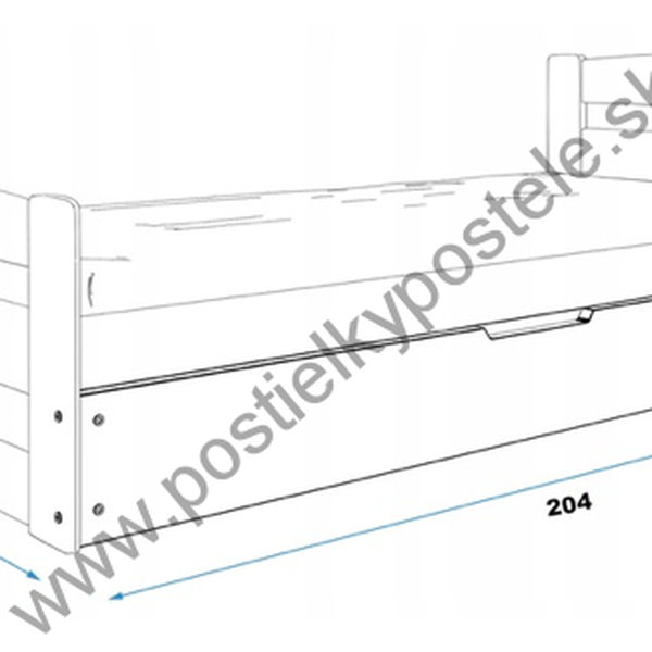 Vyklápacia posteľ ERNIE - 200x90cm GRAFIT