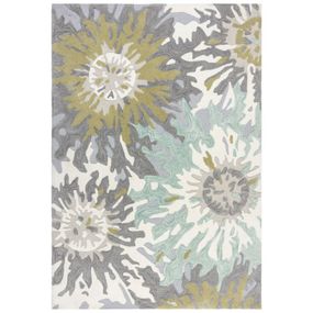 Flair Rugs koberce Kusový koberec Zest Soft Floral Green - 120x170 cm
