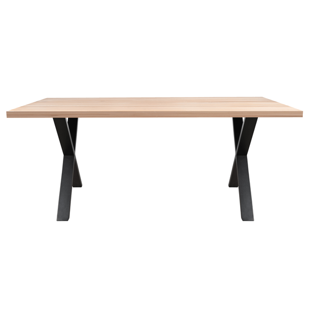 Sconto Jedálenský stôl AMAYA X dub/kov, šírka 180 cm, rovná hrana