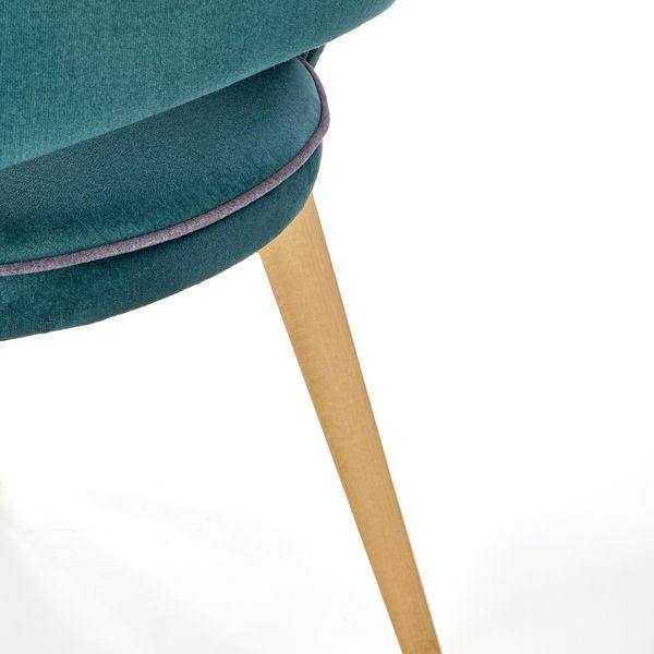 Halmar MARINO jedálenská stolička dub medový / čal. MONOLITH 37 (tmavo zelená)