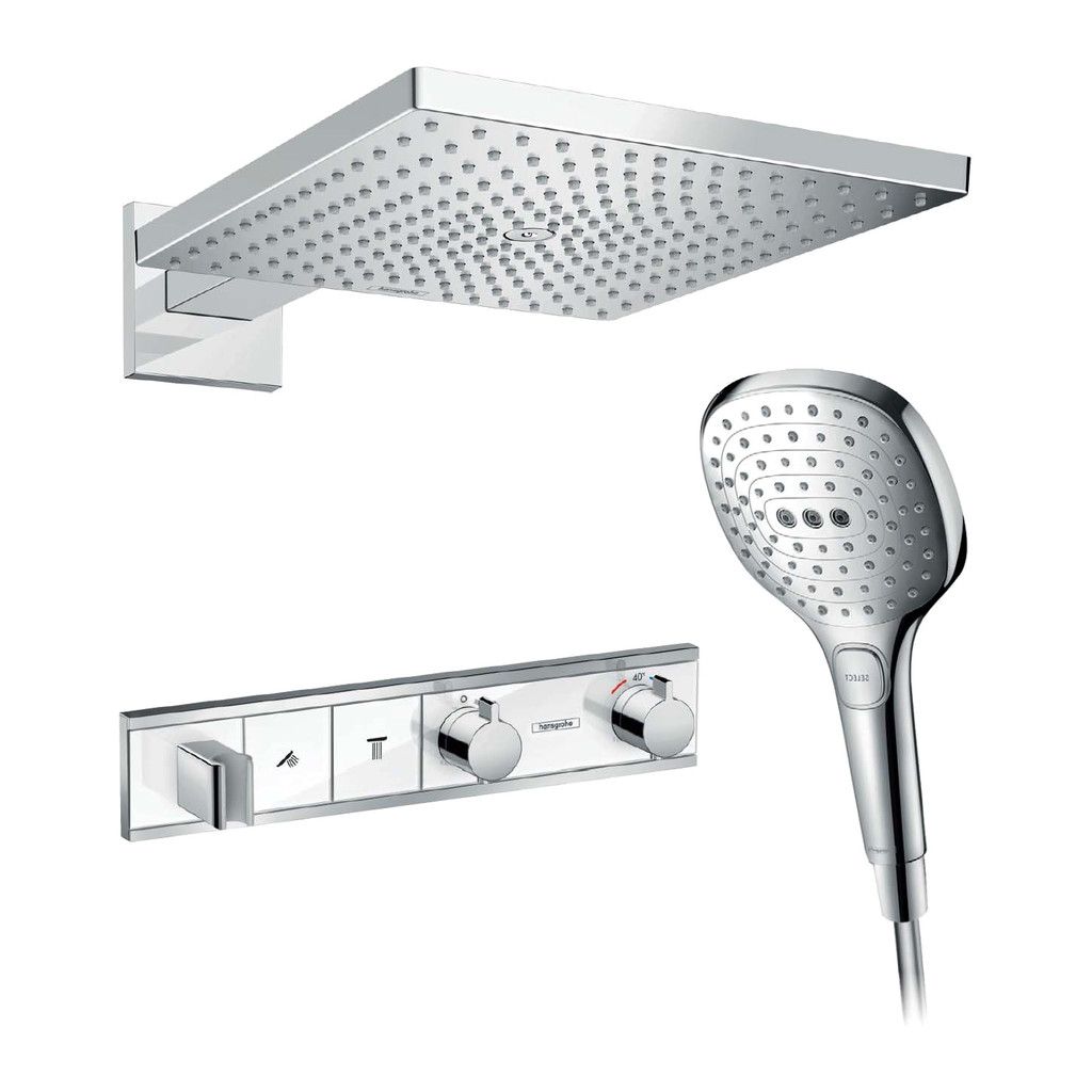 Hansgrohe Rain Select SET, biela - chróm