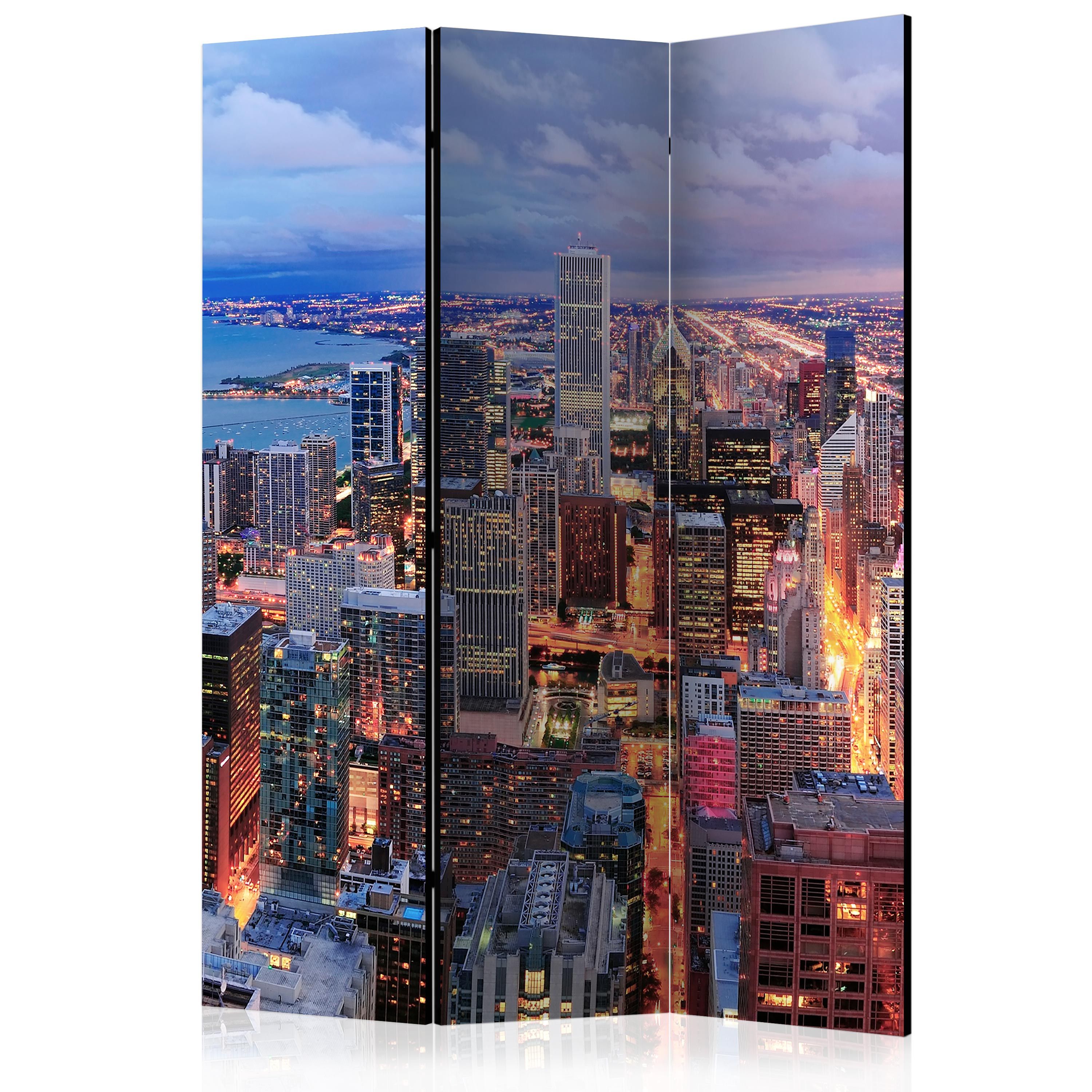 Artgeist Paraván - Illuminated Chicago [Room Dividers]