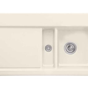 VILLEROY & BOCH VILLEROY & BOCH - Keramický drez Subway 60 Ivory nástavný 1000 x 510 bez excentra 671201FU