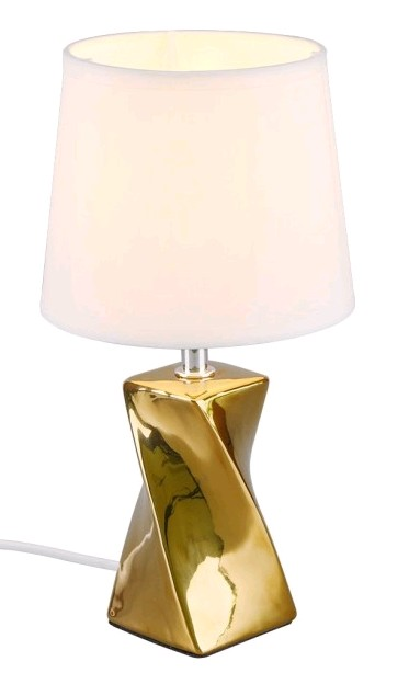 Stolná lampa Abeba, zlatá