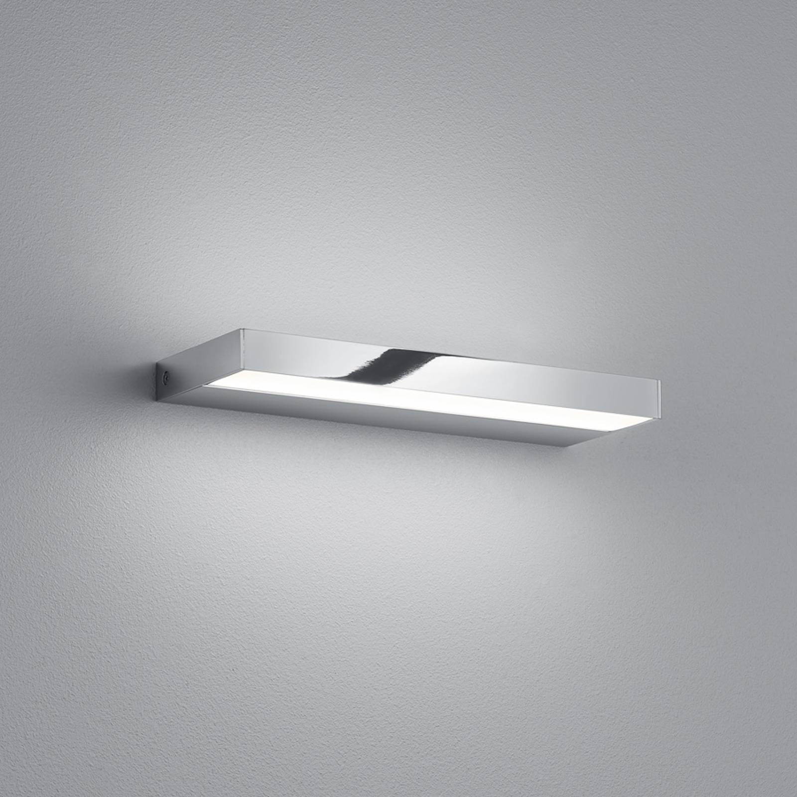 Helestra Slate nástenné LED svietidlo chróm, 30 cm, Kúpeľňa, hliník, satinovaný akryl, 6.5W, L: 30 cm, K: 2.5cm