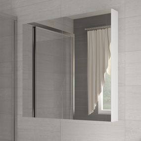 Kúpelňová skrinka na stenu Della 80 biela + zrkadlo