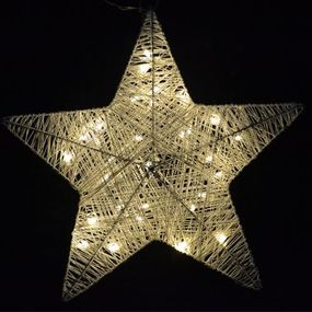 Nexos 28302 Vianočná dekorácia - vianočná hviezda - 35 cm, 30 LED diód