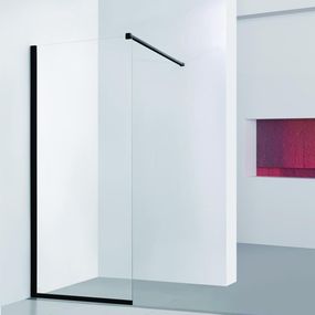 HOPA - Walk-in sprchovací kút LAGOS BLACK - Farba rámu zásteny - Hliník čierny, Rozmer A - 90 cm BCLAGO90BC