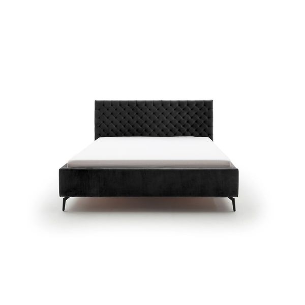 Čierna dvojlôžková posteľ s roštom a úložným priestorom Meise Möbel La Maison, 180 x 200 cm