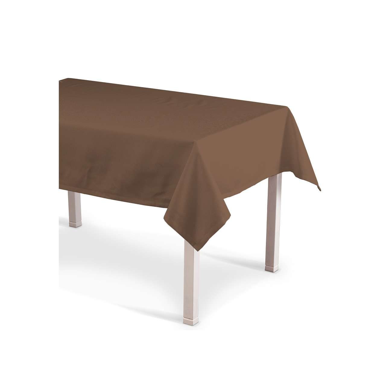 Dekoria Obrus na stôl obdĺžnikový, hnedá, 130 × 250 cm, Loneta, 133-09