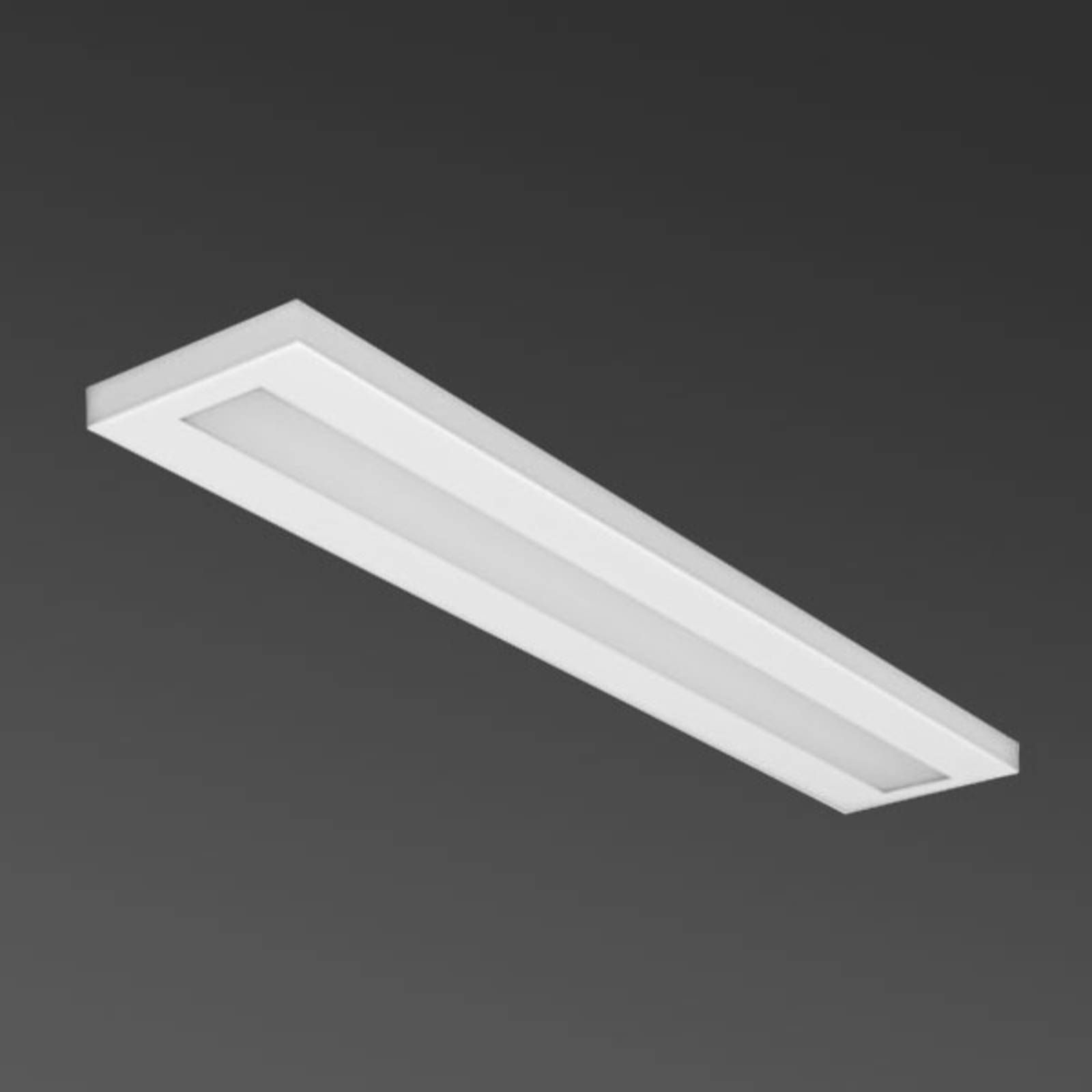 EGG Prisadené LED svietidlo v bielej, 48 W, 3 000 K, Pracovňa / Kancelária, oceľový plech, plast, 48W, Energialuokka: D, P: 153.5 cm, L: 22 cm, K: 4cm